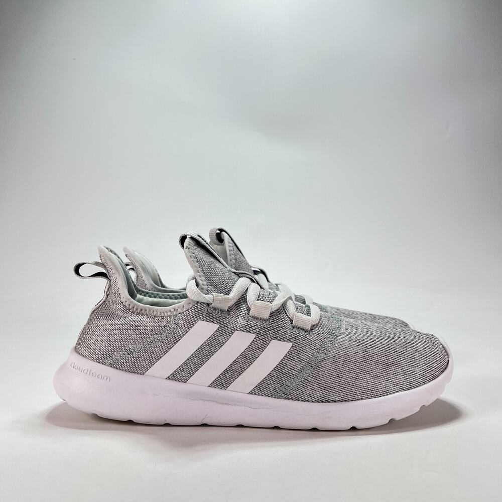 Adidas Cloudfoam Pure 2.0 Grey White Casual Walking Shoes H04756 Women's Size 10